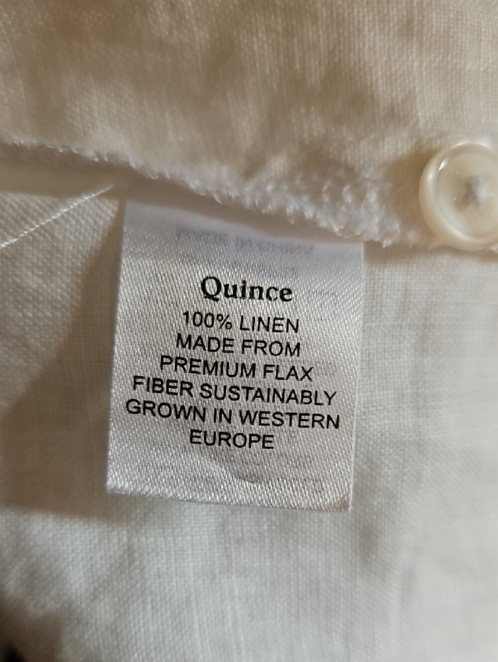 Quince 100% European Linen Shirt In White - Picture 12 of 13